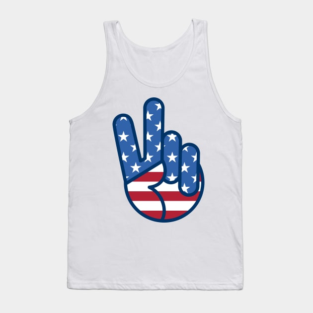 OldSalt American Flag Peace Sign II Tank Top by OldSalt